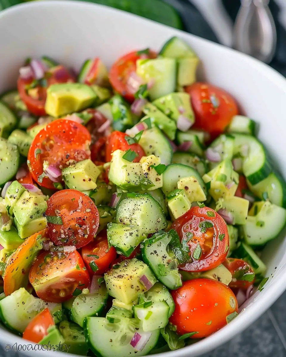 Cucumber Tomato Avocado Salad: The Best Refreshing Summer Dish