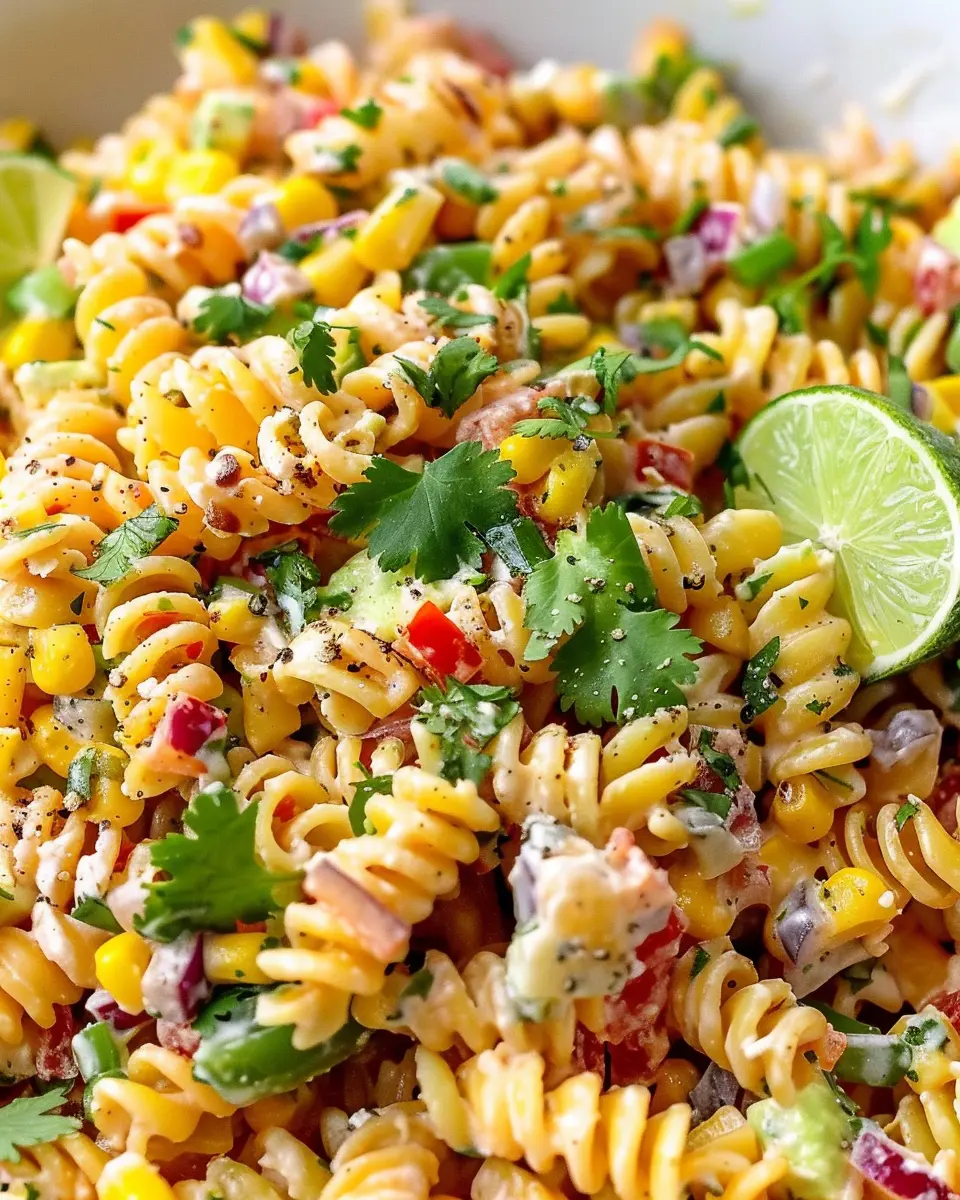 Mexican Street Corn Pasta Salad: Easy Recipe with Turkey Bacon