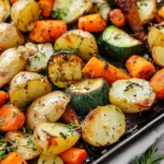 Garlic Herb Roasted Potatoes, Carrots, and Zucchini