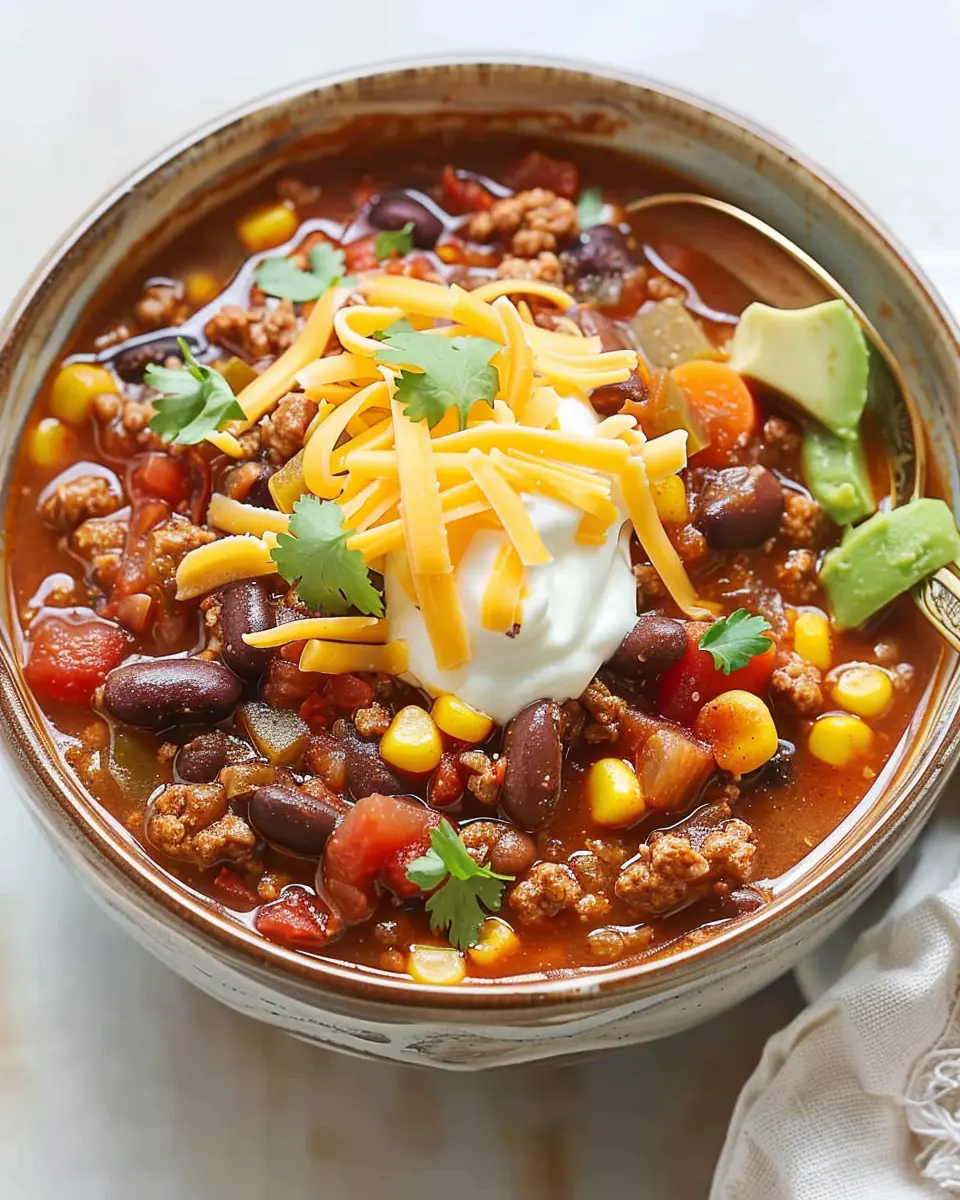 Easy Taco Soup: A Cozy Comfort with Turkey Bacon and Chicken Ham