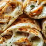 Easy Cheesy Garlic Chicken Wraps