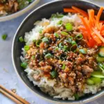 Healthy Ground Turkey Teriyaki Rice Bowl