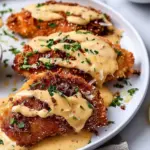 Pretzel Crusted Chicken with Cheddar-Mustard Sauce