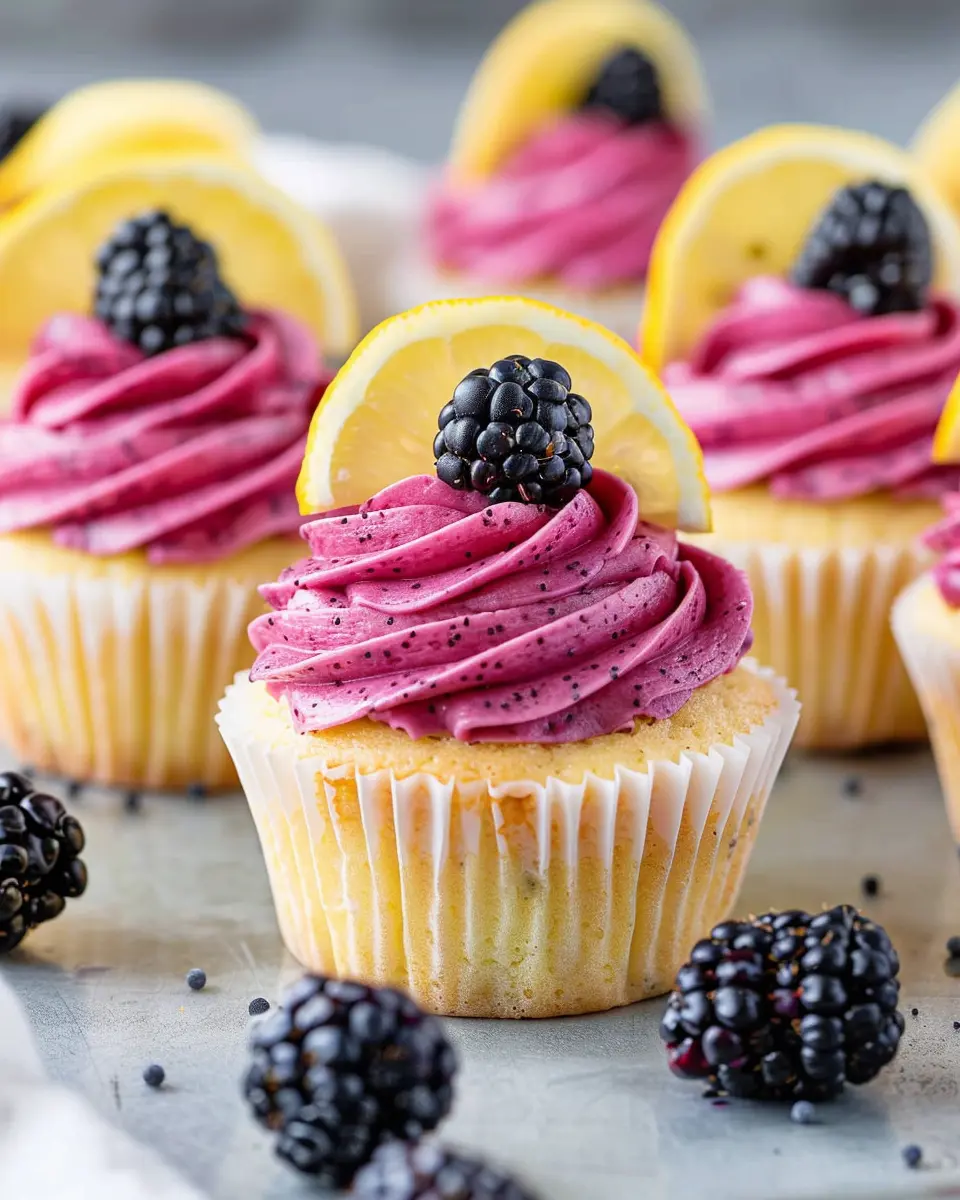 Lemon Poppy Seed Cupcakes: Delightful Blackberry Frosting Recipe