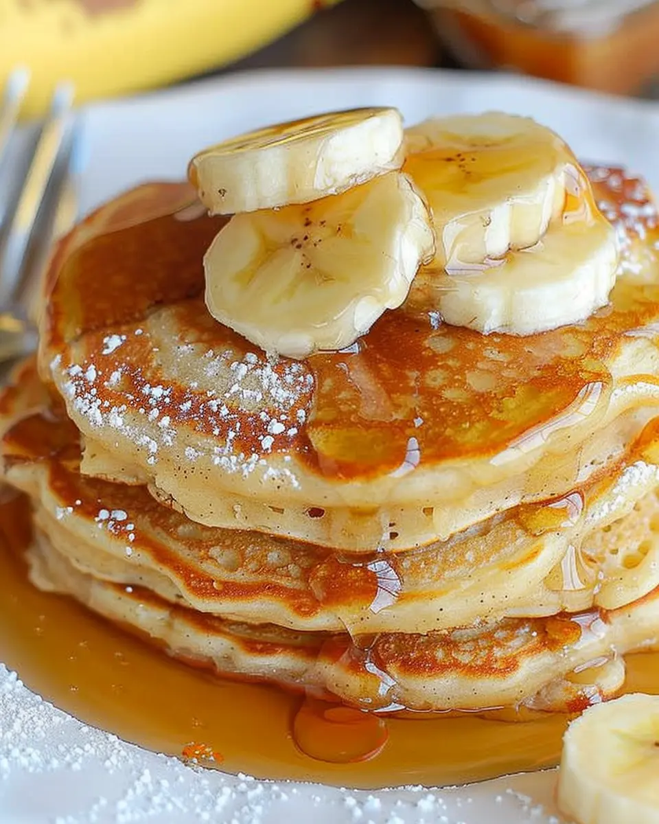 Brown Sugar Banana Pancakes: Easy Recipe with Turkey Bacon Delight