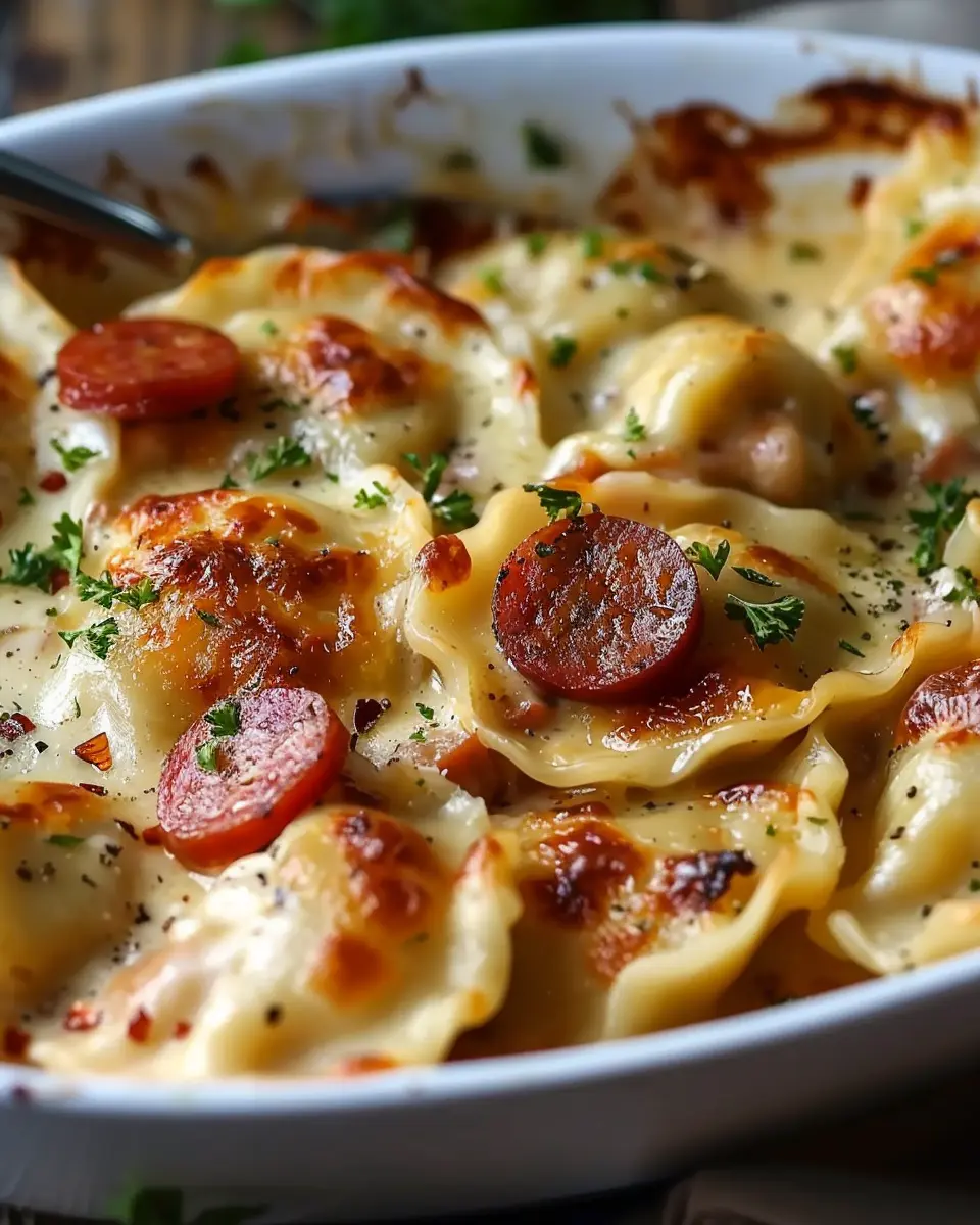 Crockpot Pierogi Casserole with Kielbasa: Easy Comfort Food Delight