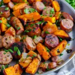 Sheet Pan Sausage and Sweet Potatoes