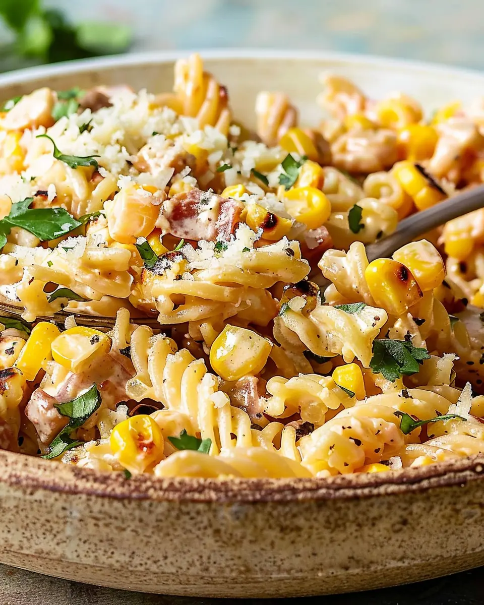 Mexican Street Corn Pasta Salad: Deliciously Fresh with Turkey Bacon