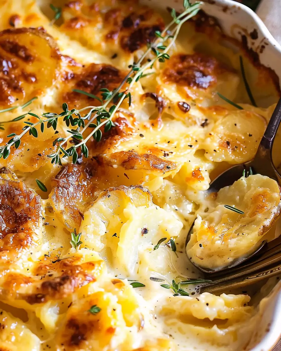 Classic Scalloped Potatoes with Turkey Bacon for Comforting Indulgence