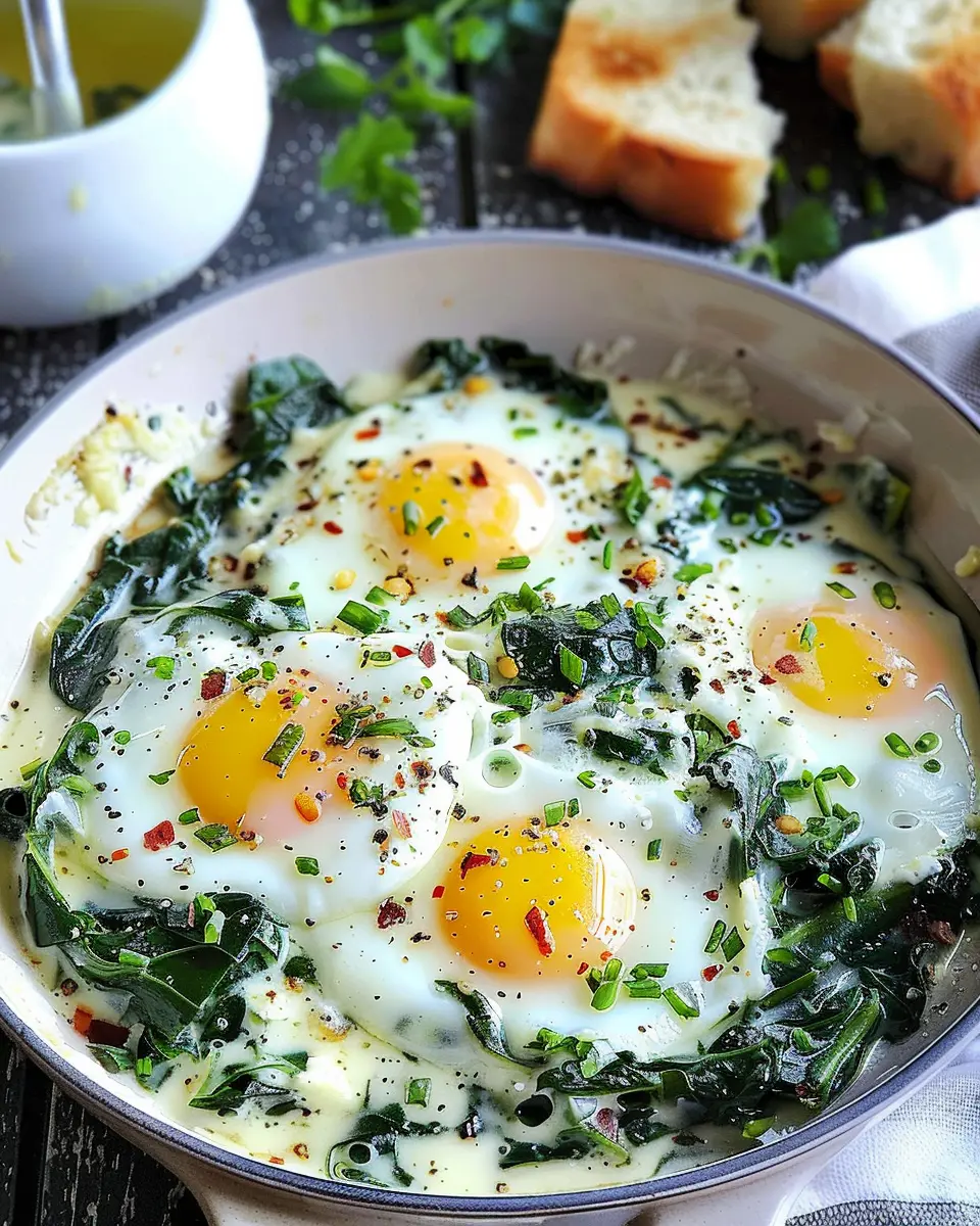 Creamy Spinach and Eggs: A Deliciously Easy Breakfast Recipe