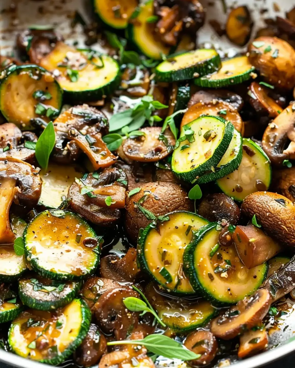 Skillet Zucchini and Mushrooms: Easy Turkey Bacon Delight