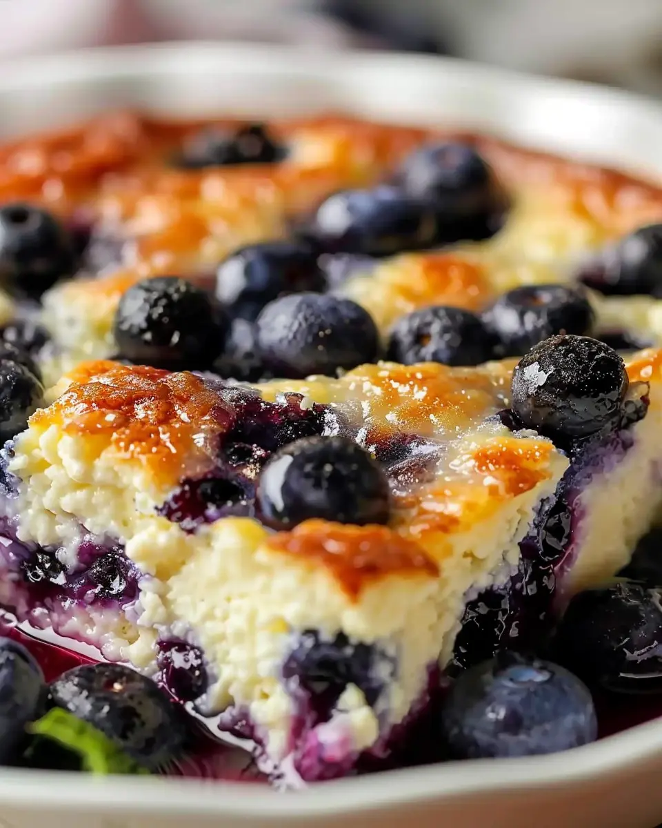 blueberry cottage cheese breakfast bake: easy and wholesome delight