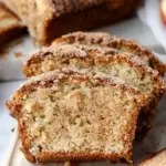 Apple Cider Donut Bread with Cinnamon Sugar Topping