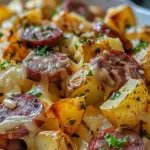 Cheesy Ranch Potatoes and Smoked Sausage