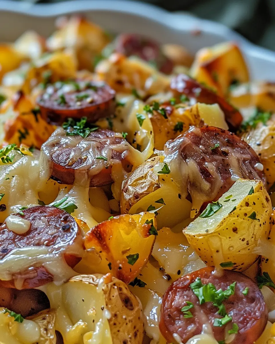 Cheesy Ranch Potatoes and Smoked Sausage: A Comforting Delight