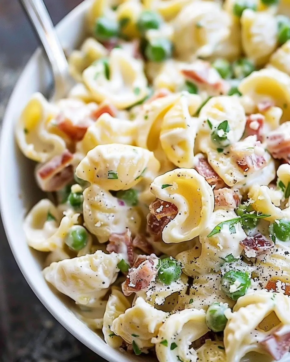 Creamy Pasta Salad with Turkey Bacon &amp; Chicken Ham Delight