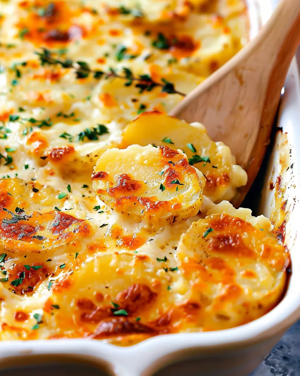 Scalloped Potatoes: Indulgent Comfort with Turkey Bacon and Chicken Ham
