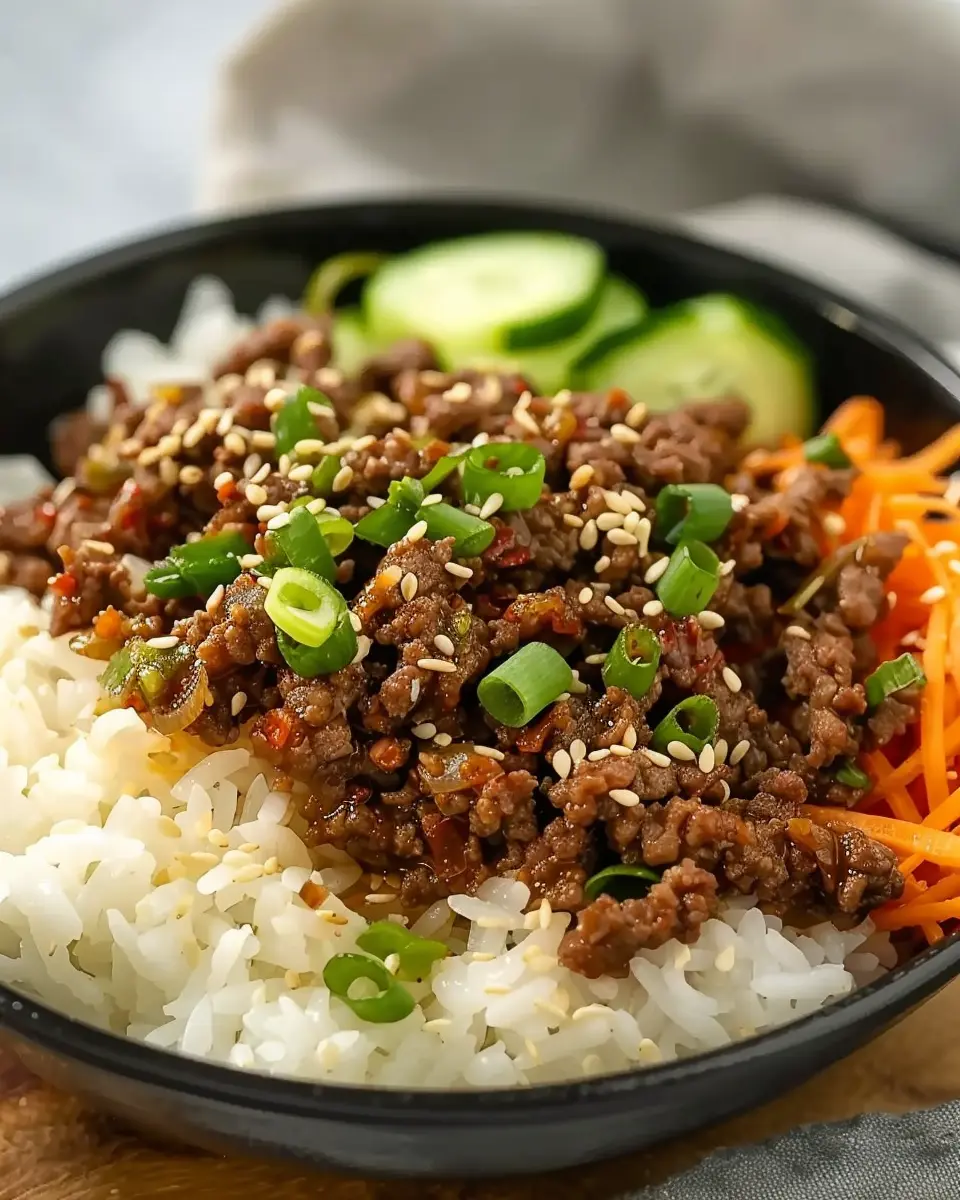 Delicious Korean Ground Beef Bowl: Easy Homemade Comfort Food