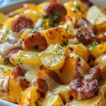 Cheesy Ranch Potatoes and Smoked Sausage