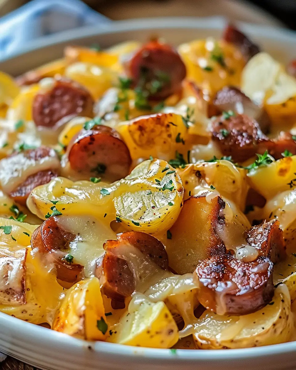 Cheesy Ranch Potatoes and Smoked Sausage: A Comforting Delight