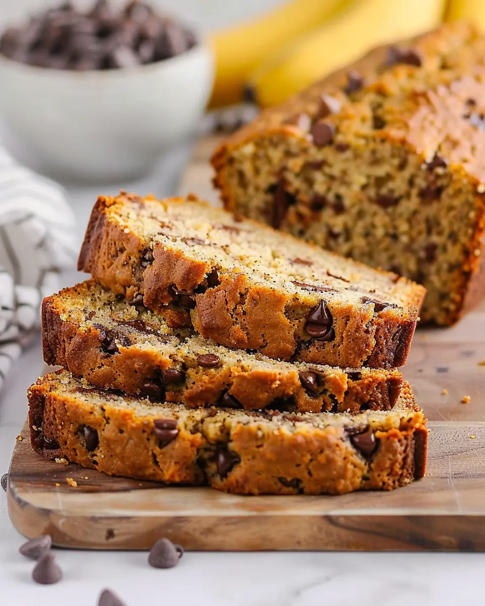 Whole Wheat Banana Bread with Chocolate Chips: A Healthy Delight