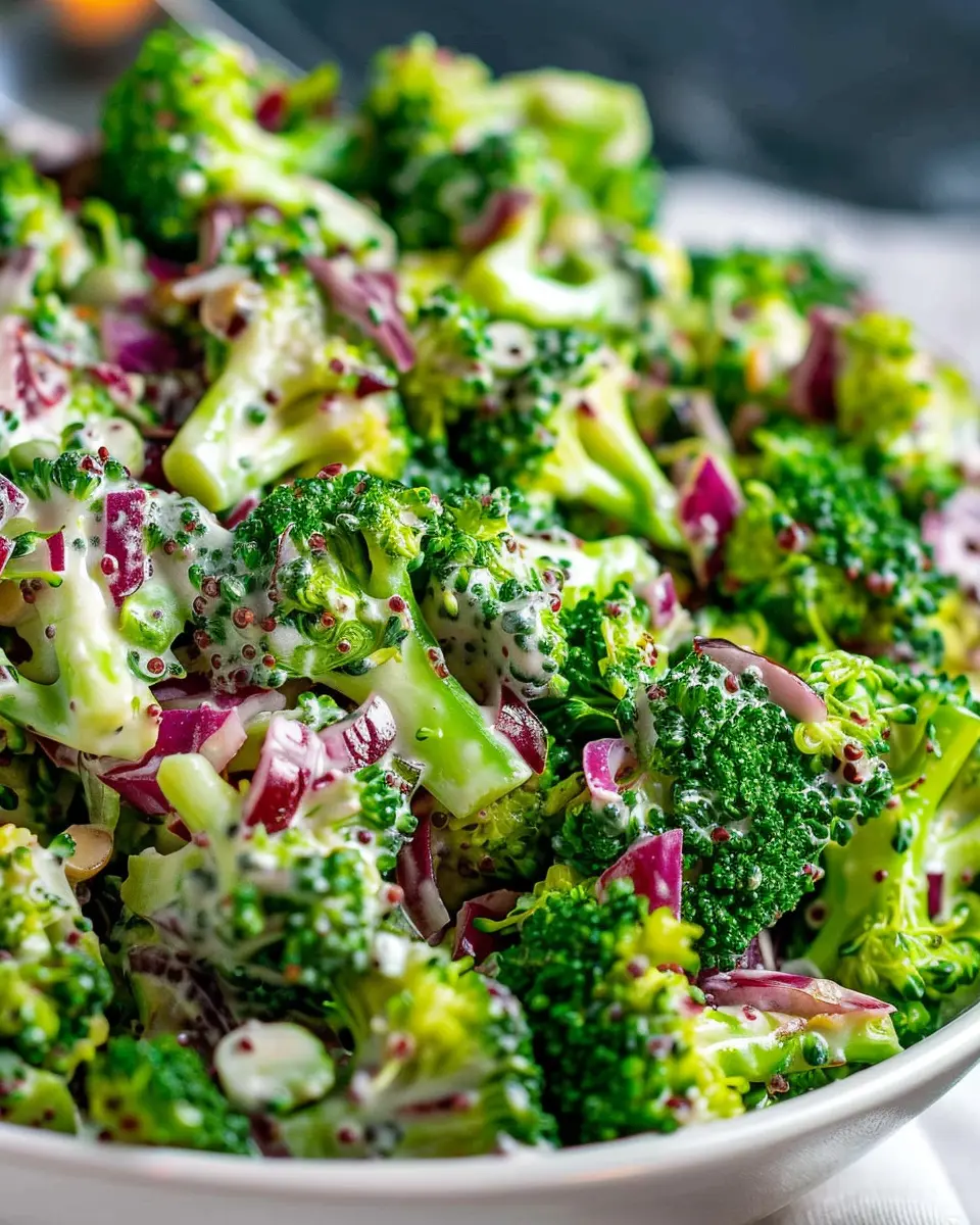 The Best Broccoli Salad with Turkey Bacon and Chicken Ham Delight