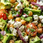Chickpea Feta Avocado Salad