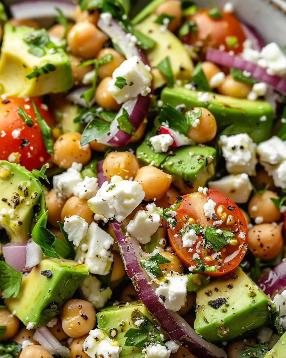 Chickpea Feta Avocado Salad: A Fresh and Easy Delight