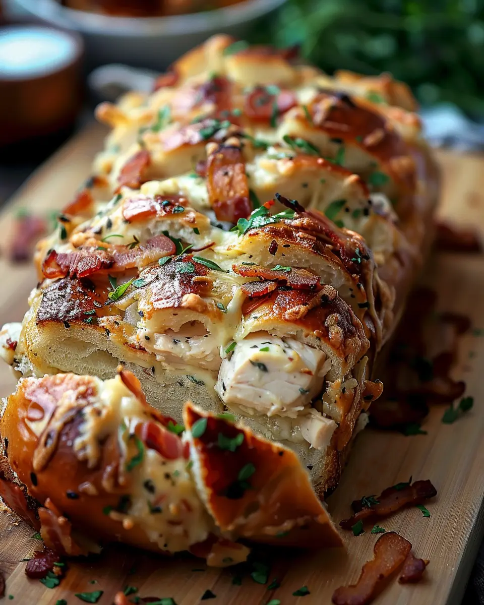 Chicken Bacon Ranch Stuffed Bread: A Juicy Comfort Food Delight
