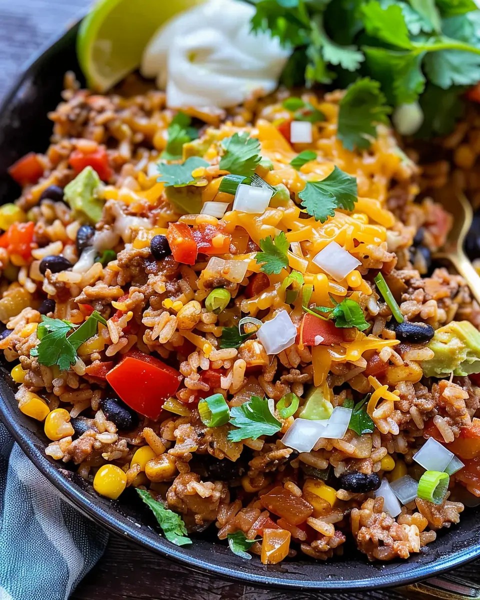 One Pot Taco Rice: Easy Recipe for a Flavorful Family Dinner
