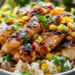 Street Corn Chicken Rice Bowl