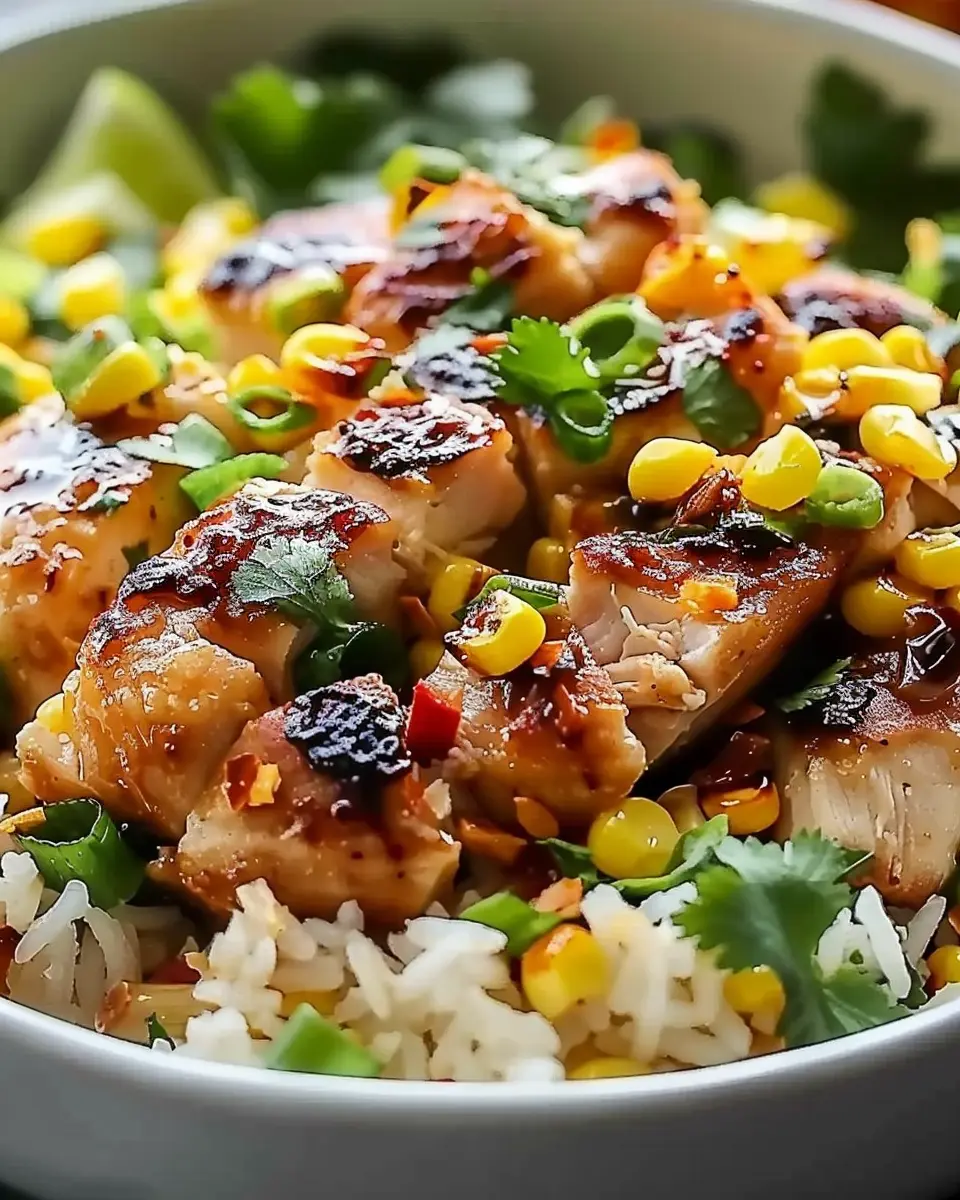 Street Corn Chicken Rice Bowl: Easy, Flavor-Packed Delight