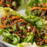 Asian Ground Beef Lettuce Wraps