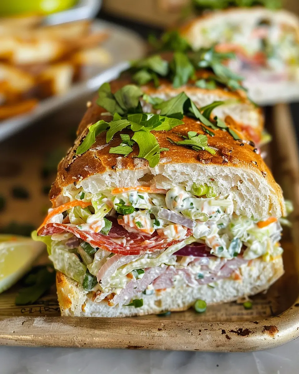 Grinder Salad Sandwich: Easy and Fresh Turkey Bacon Delight