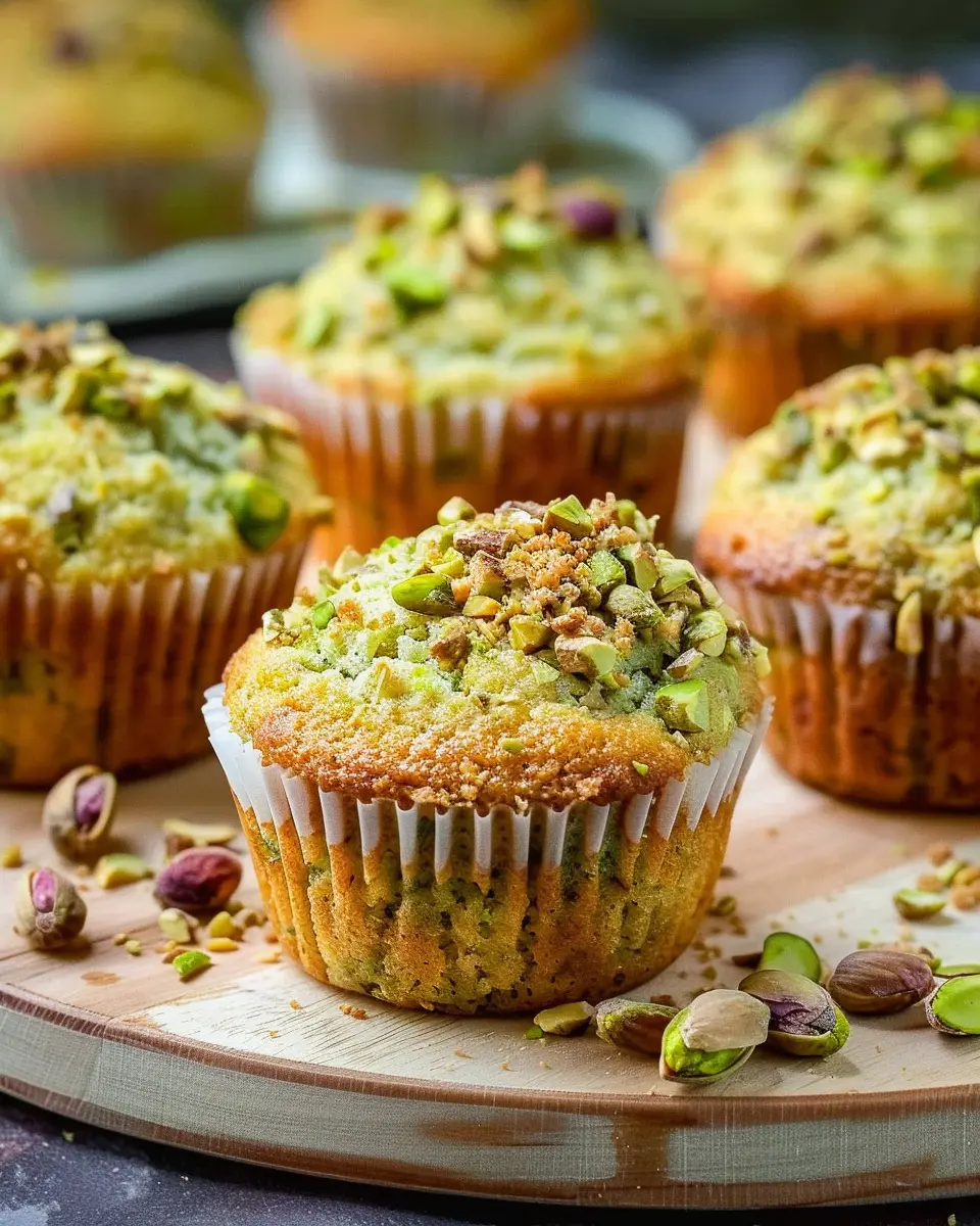 Easy Bakery Style Pistachio Muffins with Pudding Mix: Irresistibly Fluffy