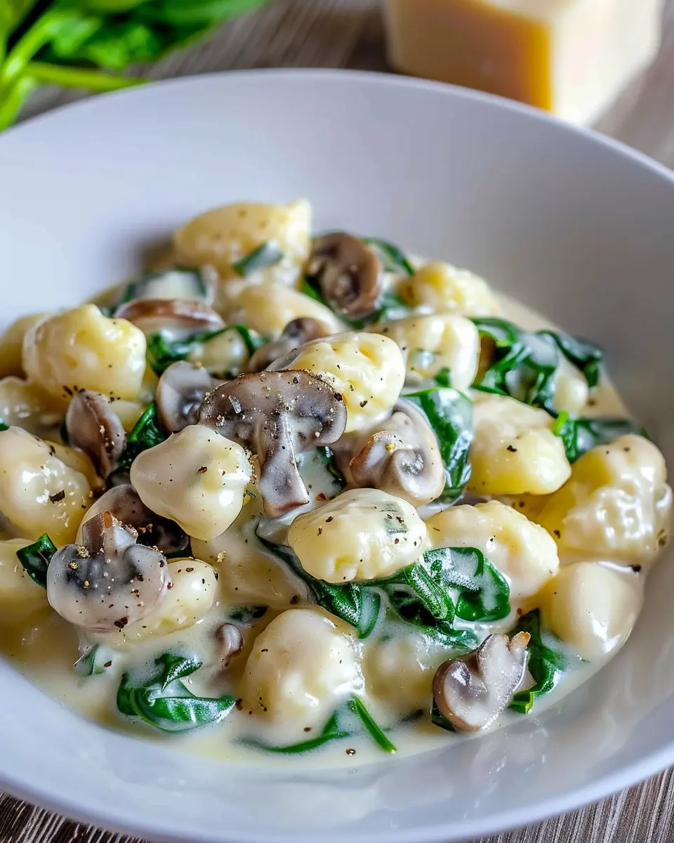 Creamy Mushroom and Spinach Gnocchi: An Easy Indulgent Delight