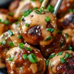 Korean BBQ Meatballs with Spicy Mayo Dip