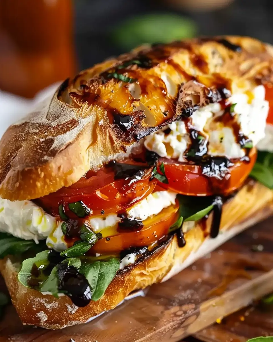 Burrata Caprese Sandwich: A Delicious Twist with Turkey Bacon