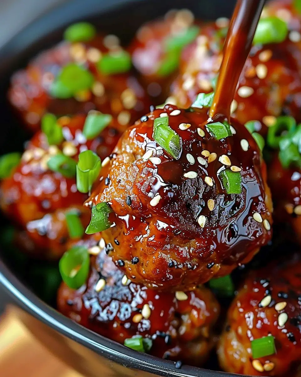 Sticky Korean BBQ Meatballs with Gochujang Glaze: A Sweet Indulgence