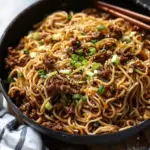 Mongolian Ground Beef Noodles