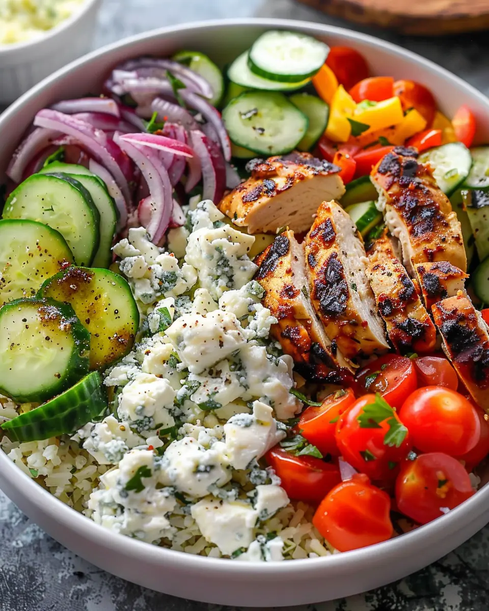 Greek Chicken Bowls: Easy &amp; Flavorful Homemade Delight