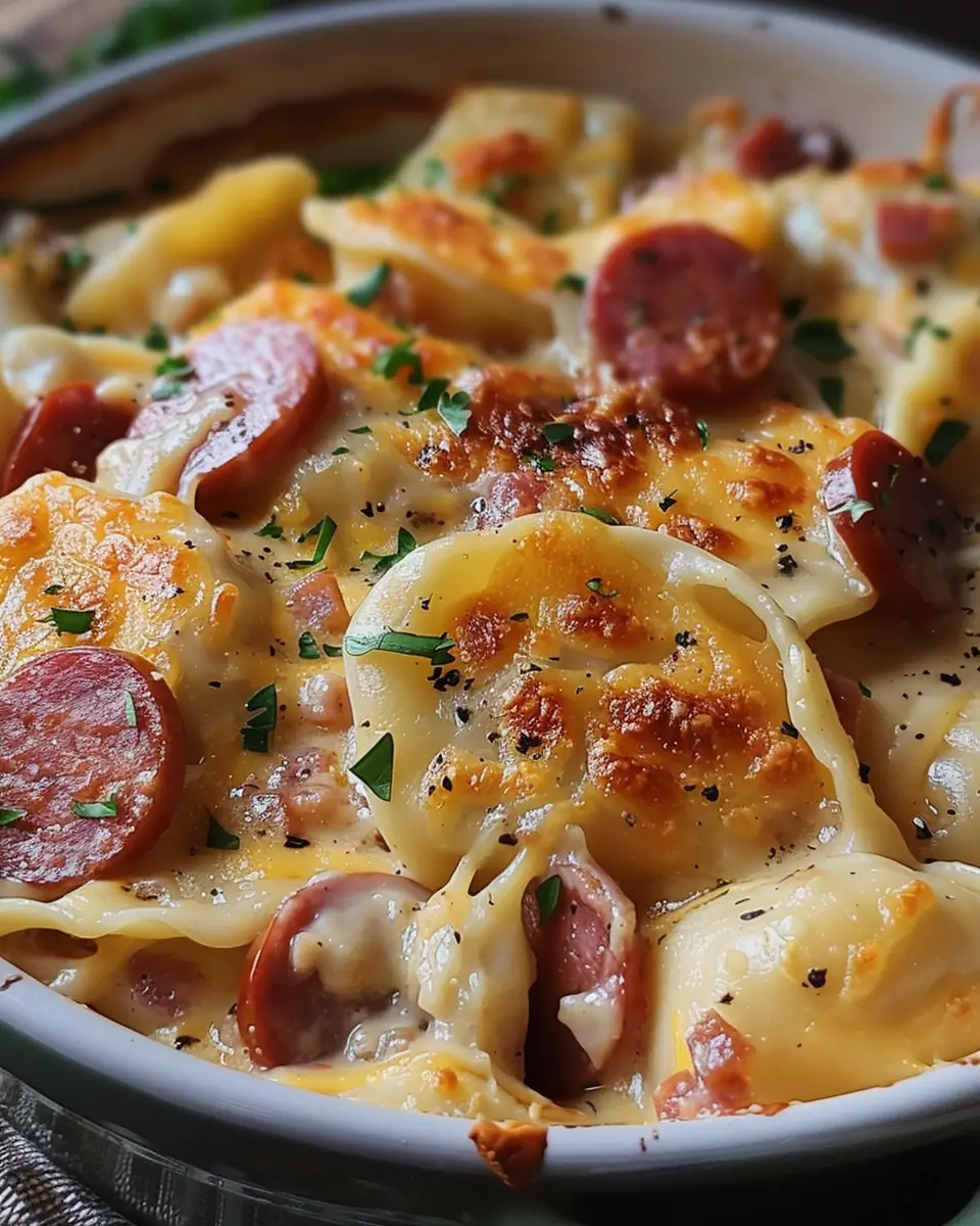 Crockpot Pierogi Casserole: Easy Comfort with Kielbasa Delight