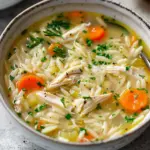 Lemon Chicken Orzo Soup