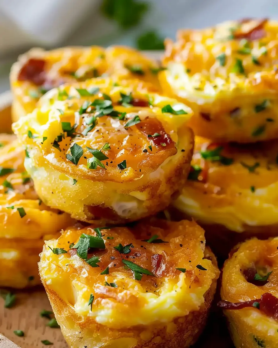 Easy Cottage Cheese Egg Bites with Turkey Bacon and Veggies