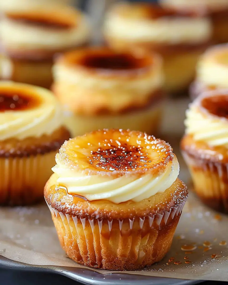 Crème Brûlée Cheesecake Cupcakes: Indulgent Treat for Dessert Lovers