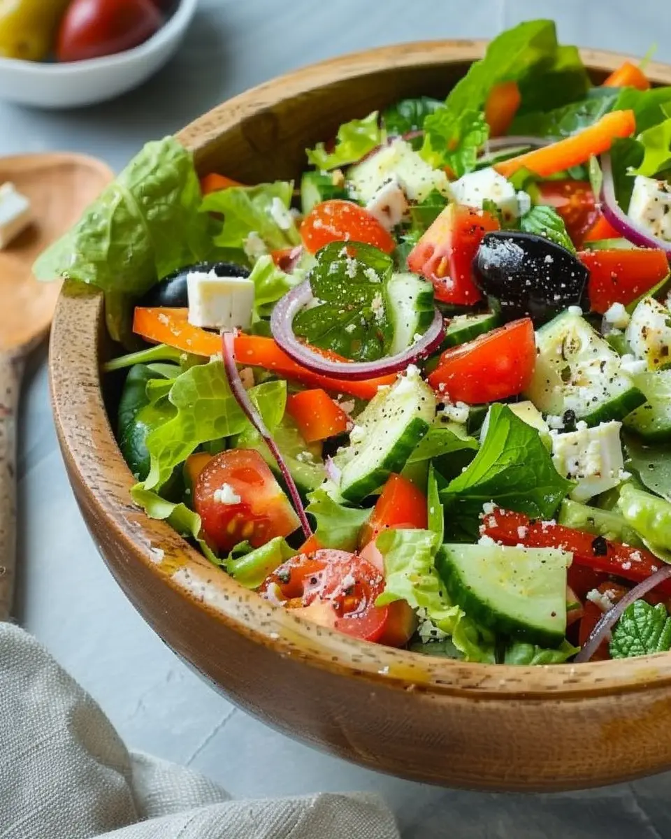 Big Italian Salad: Easy Recipe with Turkey Bacon &amp; Chicken Ham