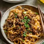 Mongolian Ground Beef Noodles