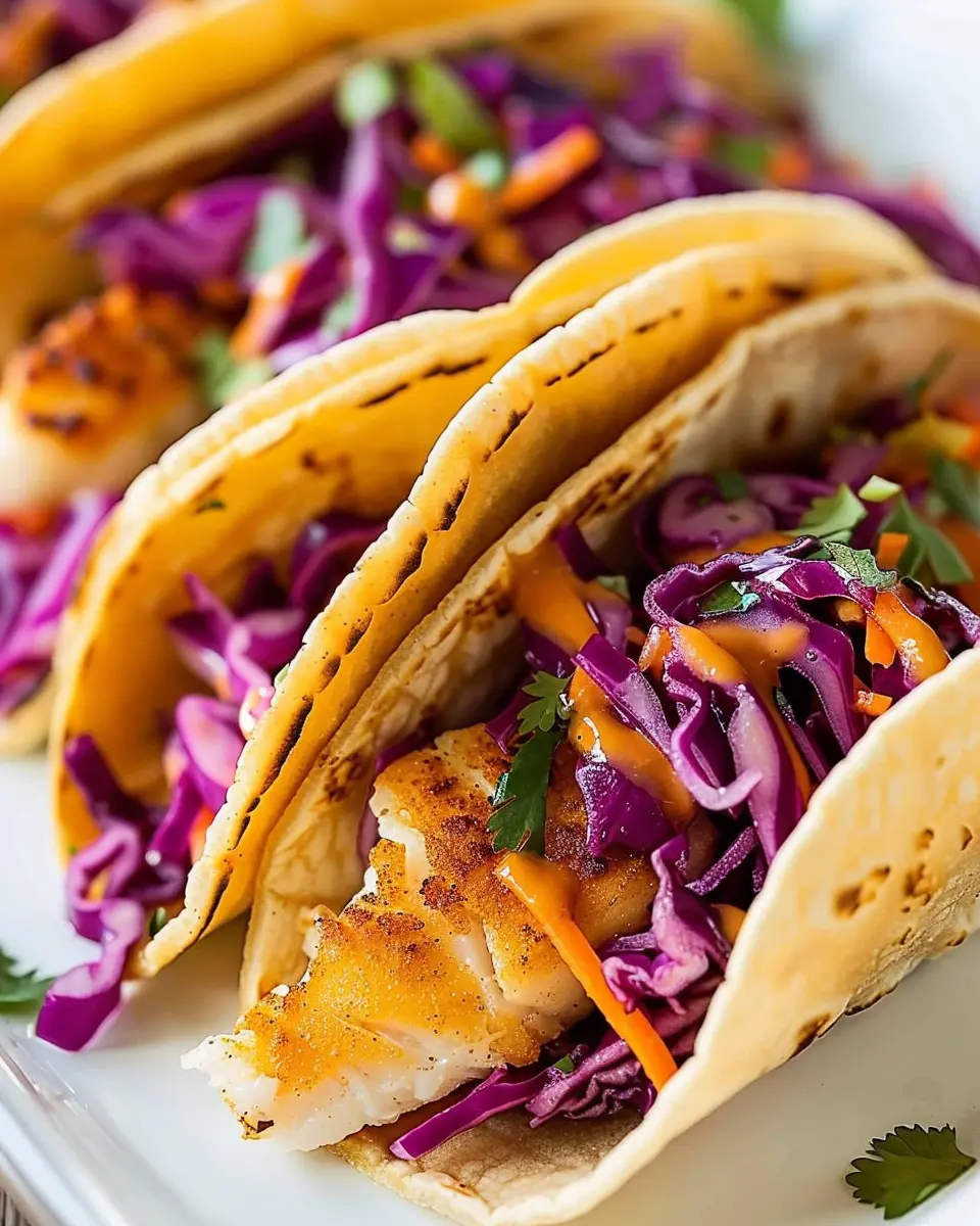 Fish Tacos with Red Cabbage Slaw: Easy, Flavor-Packed Delight