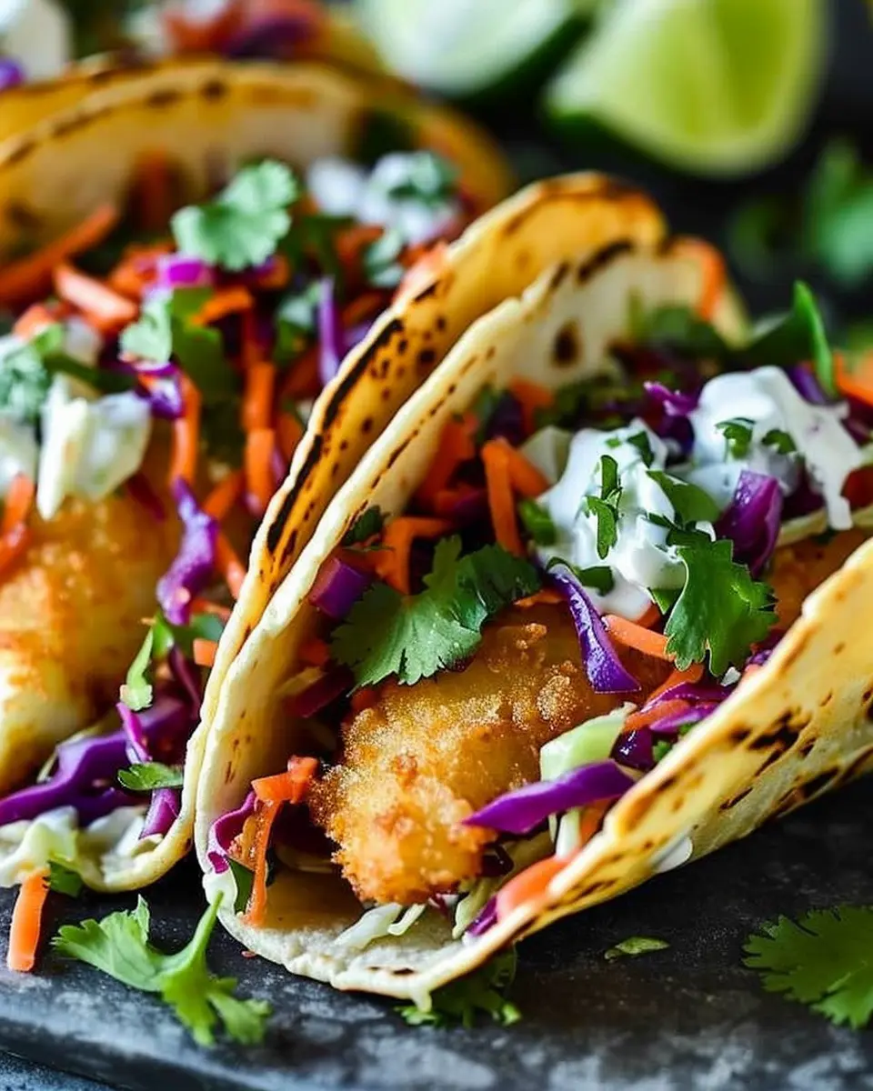 Crispy Fish Tacos with Cilantro Lime Slaw: Easily Homemade Delight