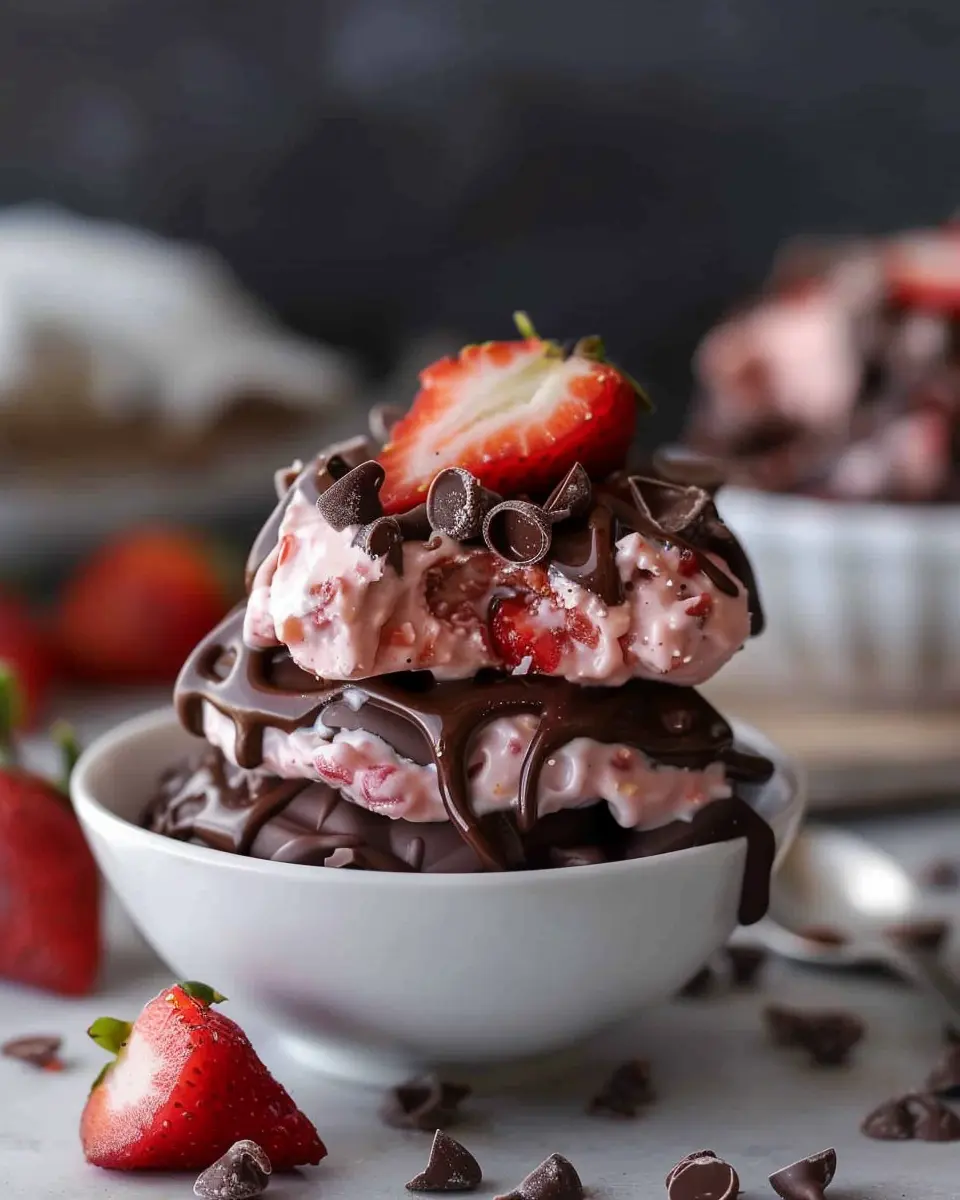 Viral chocolate strawberry yogurt clusters: an indulgent treat at home
